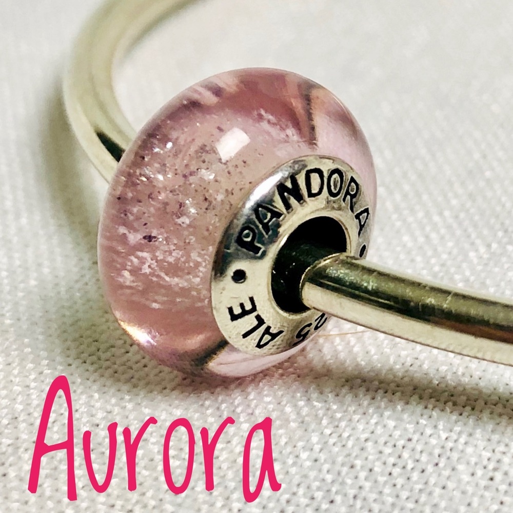 PANDORA Disney Aurora Murano Charm, New! - Picture 1 of 7